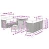 vidaXL Dārza dīvānu komplekts 9 pcs Bē&scaron;s un krēms poliratāns