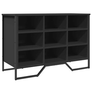 vidaXL apavu skapītis, melns, 90x38x61,5 cm, inženierijas koks