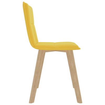 vidaXL virtuves krēsli, 2 gab., sinepju dzeltens audums