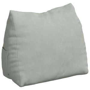 vidaXL Atpakaļ spilvens Gai&scaron;i pelēks 45 x 20 x 35 cm Korduroja audums