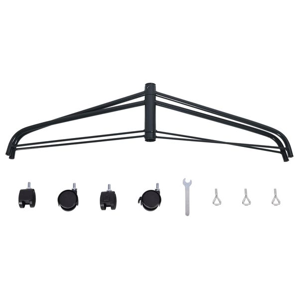 vidaXL Ziemassvētku egles statīvs ar riteņiem, 77x71x25 cm