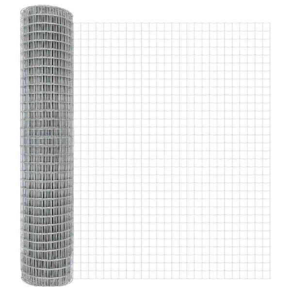 vidaXL Eiropas žogs Sudraba 1.6 x 10 m Karstās cinkotā dzelzs