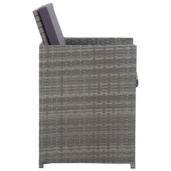 vidaXL 5-daļīgs dārza mēbeļu komplekts, PE, akācijas masīvkoks