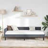 vidaXL Stūra gultas rāmis Tumši pelēks 100 cm x 200 cm Samts