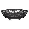 vidaXL Uguns bedre Melns 60 x 60 x 18 cm Tērauds