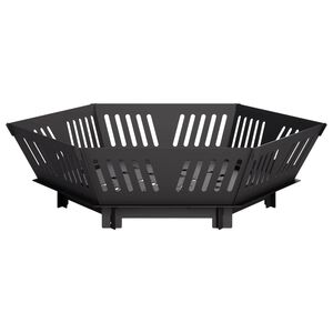 vidaXL Uguns bedre Melns 60 x 60 x 18 cm Tērauds