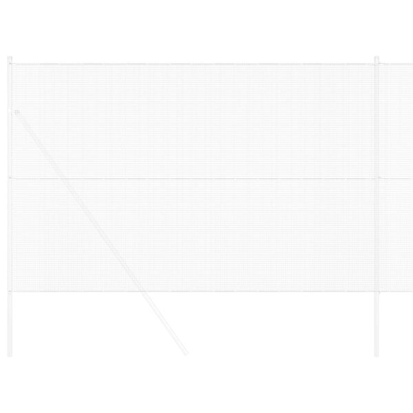 vidaXL Metinātās stieples žogs Sudraba 1.6 x 25 m