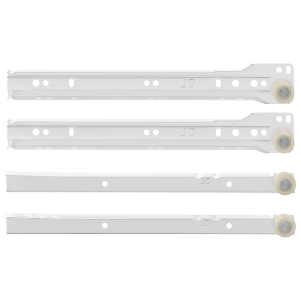 vidaXL Kastī&scaron;u sliede 12 pcs Balts 250 mm Tērauds