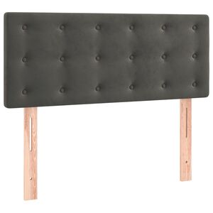 vidaXL gultas galvgalis, 80x5x78/88 cm, tum&scaron;i pelēks samts