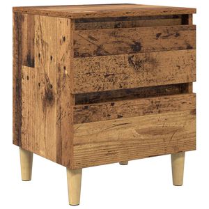 vidaXL Gultas skapis Vecs koks 40 x 35 x 50 cm Inženierijas koks