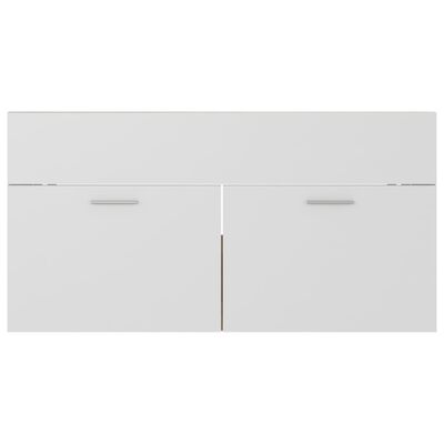 vidaXL izlietnes skapītis, balta un ozolkoka krāsa, 90x38,5x46 cm