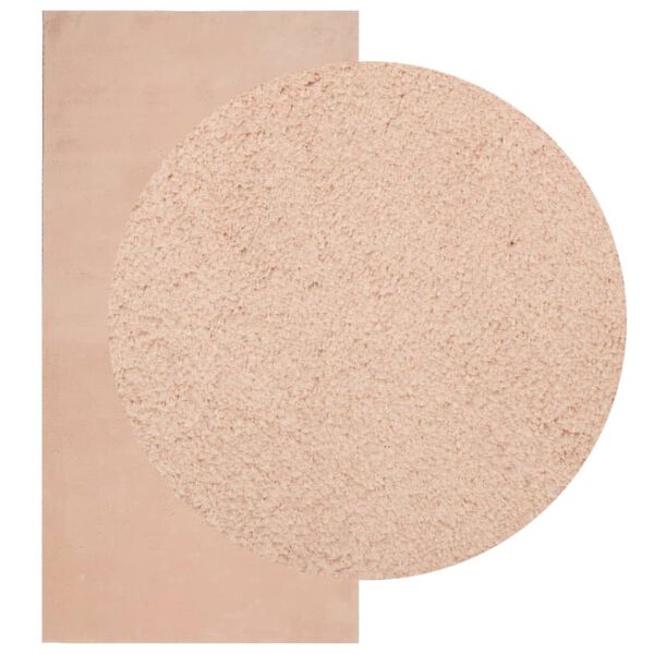 vidaXL paklājs HUARTE, īsa spalva, mīksts, mazgājams, sārts, 100x200cm