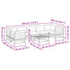 vidaXL 8-daļīgs dārza dīvānu komplekts, matrači, egles masīvkoks