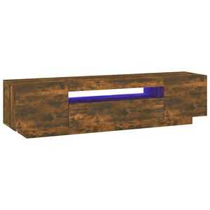 vidaXL TV skapītis ar LED apgaismojumu, ozolkoka krāsa, 160x35x40 cm