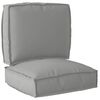 vidaXL Kastī&scaron;u spilvenu komplekts 2 pcs Pelēka 50 x 50 x 12 cm