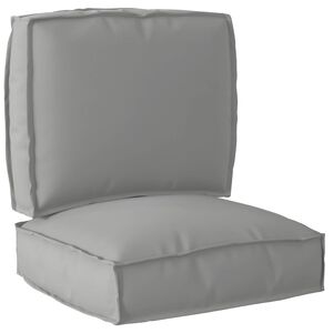 vidaXL Kastī&scaron;u spilvenu komplekts 2 pcs Pelēka 50 x 50 x 12 cm