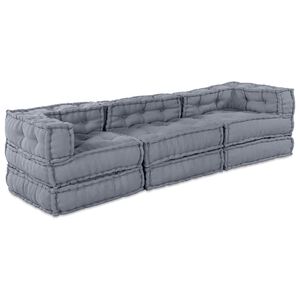 vidaXL Modulārais dīvāna vienība Audums Pelēka 210 x 70 x 56 cm