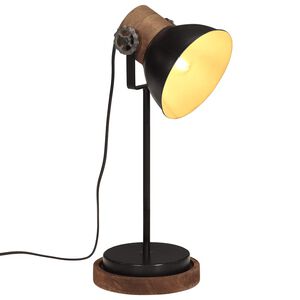 vidaXL galda lampa, 25 W, melna, 17x17x50 cm, E27