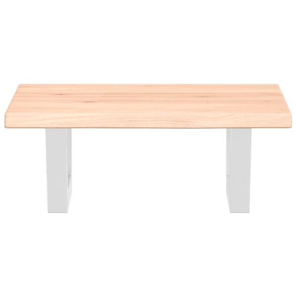 vidaXL izlietnes plaukts, stiprināms pie sienas, tērauds, ozola koks