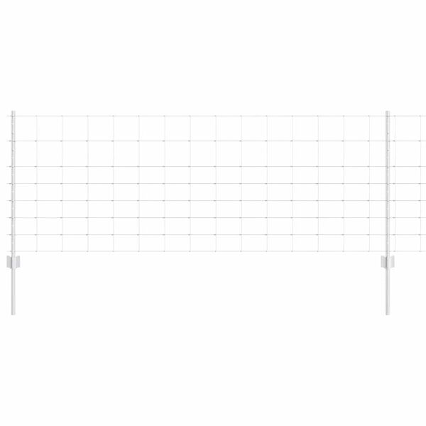 vidaXL Žogs un Stabi Sudraba 0,8 x 25 m Tērauds