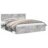 vidaXL Gultas rāmis Betons 180 x 200 cm Ciets priedes koks