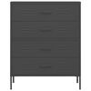 vidaXL skapītis ar atvilktnēm, 80x35x101,5 cm, tērauds, antracītpelēks