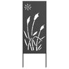 vidaXL Dārza privātuma ekrāns Melna 50 x 140 cm Auksti velmēta tērauds