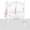 vidaXL Žoga vārti ar naglām Pelēka 100 x 100 cm Pulverkrāsots tērauds
