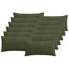 vidaXL Spilvenu pārvalks 12 pcs ALMELO Zaļa 40 x 80 cm kordurojs
