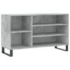 vidaXL apavu plaukts, betonpelēks, 102x36x60 cm, inženierijas koks