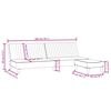 vidaXL divvietīga dīvāngulta ar kājsoliņu, rozā samts