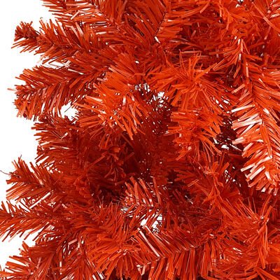 vidaXL mākslīgā Ziemassvētku egle, šaura, 150 cm, sarkana