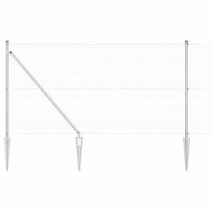 vidaXL Savilktā stieple ar adatām 10 x 1 m Cinkota tērauda Sudraba