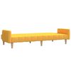 vidaXL 2-vietīga dīvāngulta, dzeltens audums