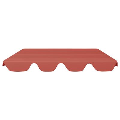 vidaXL dārza šūpoļu rezerves jumtiņš, sarkanbrūns, 188/168x145/110 cm