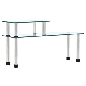 vidaXL virtuves plaukts, 45x16x26 cm, caurspīdīgs rūdīts stikls