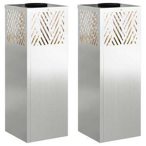 vidaXL Saules LED ceļa gaisma 2 gab. Silti balts 18 x 18 x 50 cm