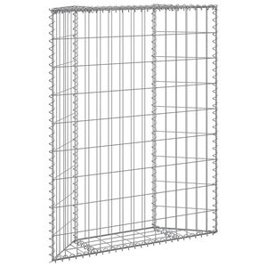 vidaXL gabions, augstā puķu kaste, cinkots tērauds, 80x20x100 cm