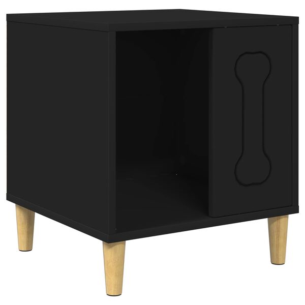 vidaXL Suņu māja Melna 44 x 42 x 49 cm Inženierijas koks