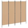 vidaXL 4-paneļu istabas dalītājs Bē&scaron;a 200 x 180 cm Audums