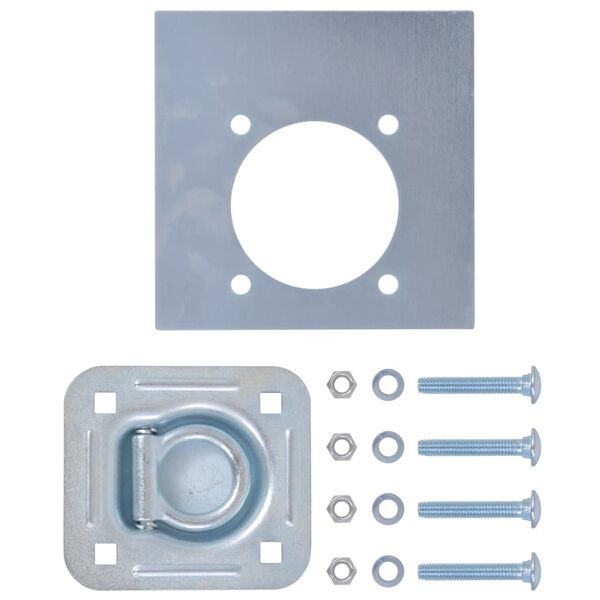 vidaXL piestiprinā&scaron;anas gredzens, cilpa piekabēm, 6 gab., tērauds