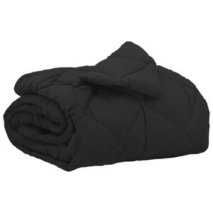 vidaXL Pilnas gada sega Melna 200 x 135 cm Mikro&scaron;ķiedra