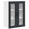 vidaXL Sienas stikla skapis PORTO Melna 60 x 31 x 80 cm