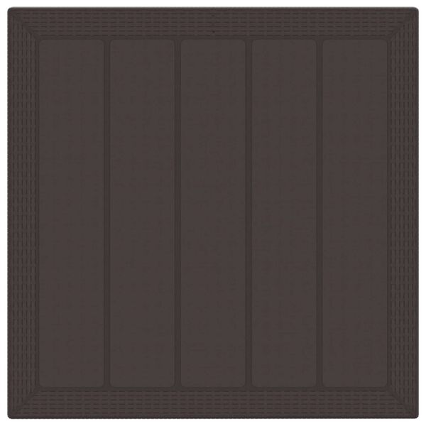 vidaXL Dārza ēdamgalds 5 pcs Brūna Polipropilēns