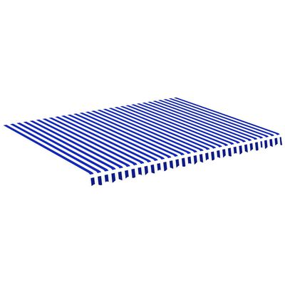 vidaXL nojumes maiņas jumts, zils ar baltu, 4,5x3,5 m