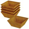 vidaXL Dārza stādītājs 5 pcs Rūsa 40 x 40 x 15 cm Novecināts tērauds
