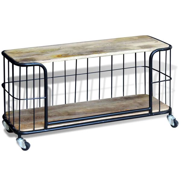 vidaXL TV galdiņš, 100x40x45 cm, mango koks