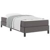 vidaXL Gultas rāmis ar matraci Pelēka 90 x 190 cm audums
