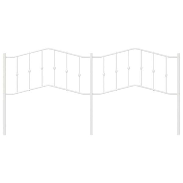 vidaXL gultas galvgalis, balts, 193 cm