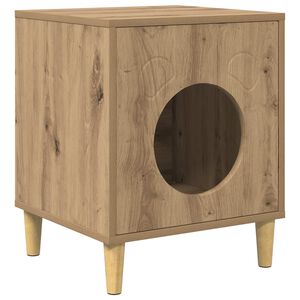 vidaXL Kaķu māja Artisan ozols 42,5 x 40 x 53 cm Inženierijas koks